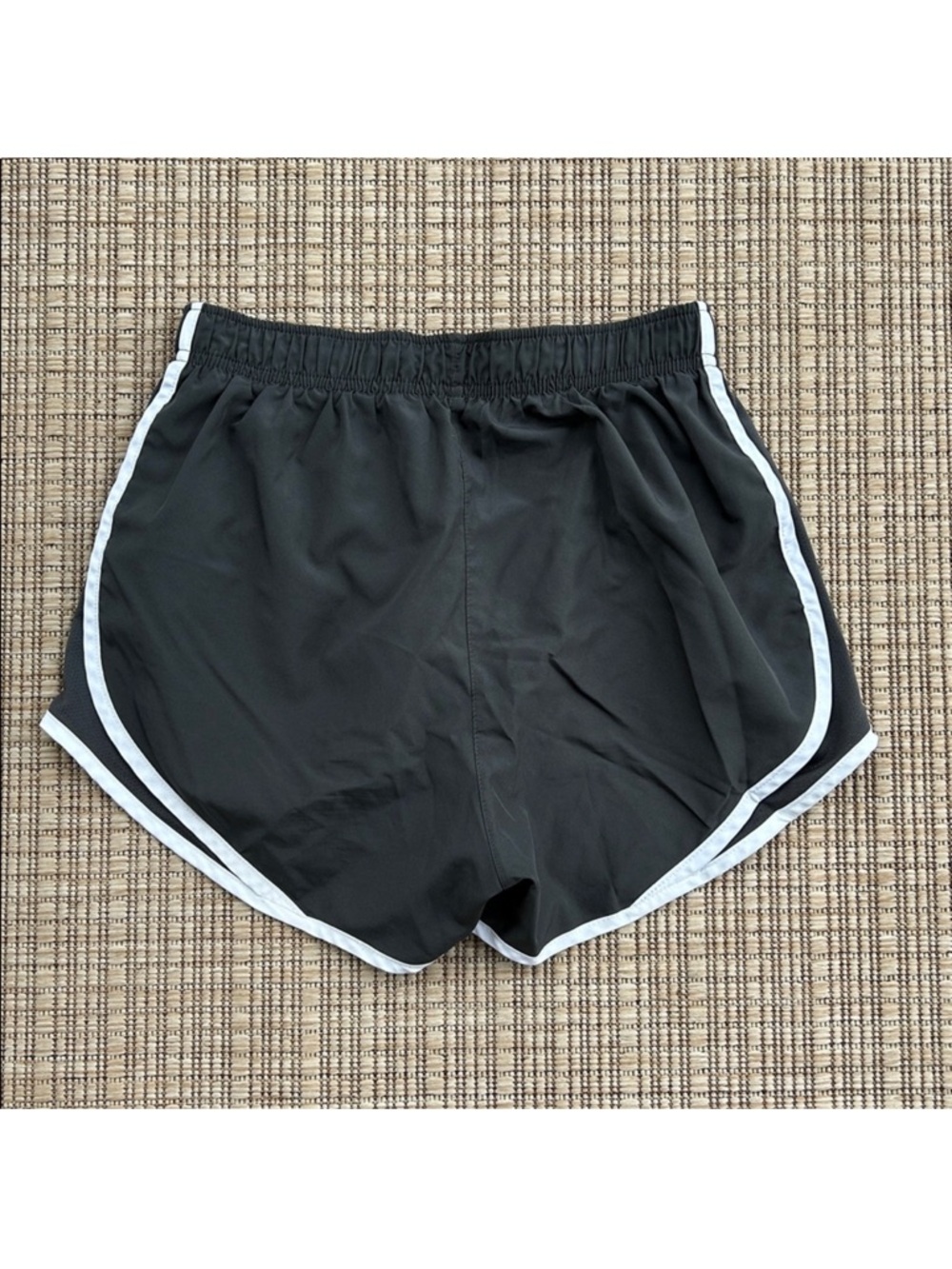 Nike Dri-Fit Black Women's Athletic Shorts with White Trim - Picture 2 of 9
